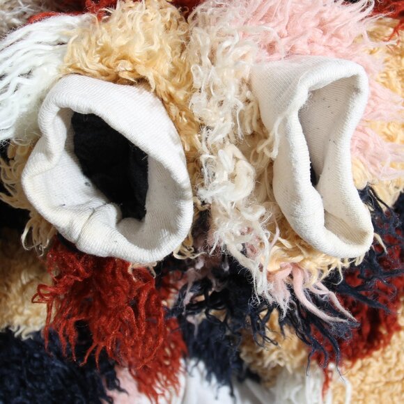 Nico Nico Spirit Faux Fur Bomber Jacket Multi Shaggy Full Zip Size Medium - Picture 7 of 16